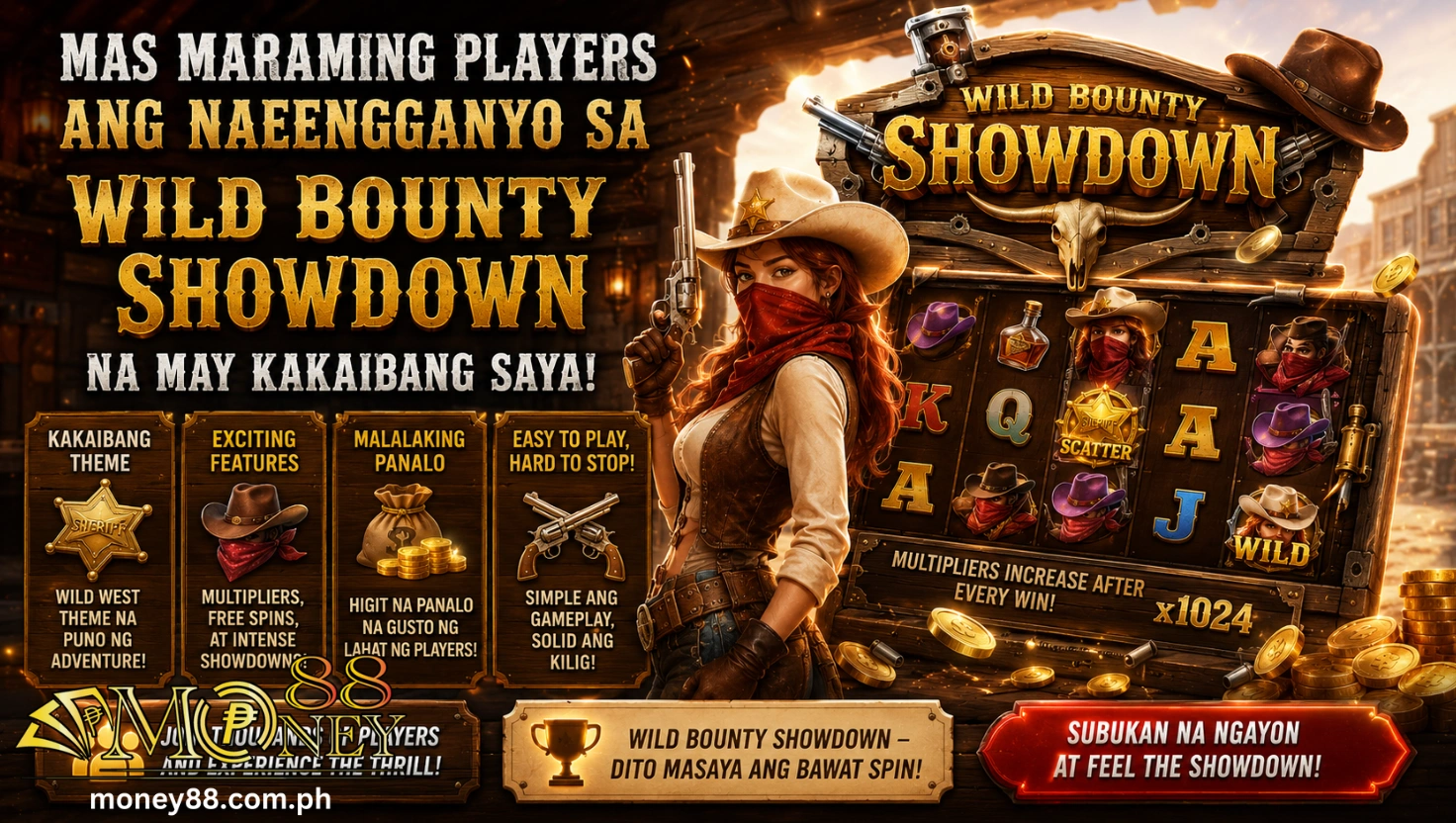 Mas maraming players ang naeengganyo sa Wild Bounty Showdown na may kakaibang saya